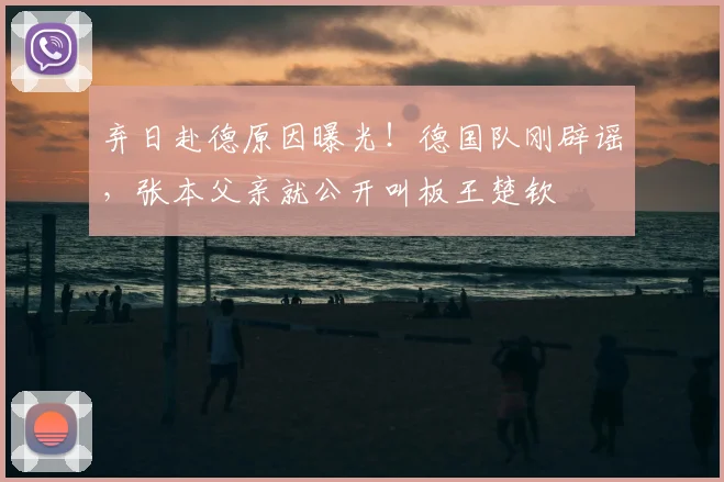 弃日赴德原因曝光！德国队刚辟谣，张本父亲就公开叫板王楚钦