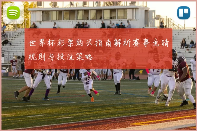 世界杯彩票购买指南解析赛事竞猜规则与投注策略